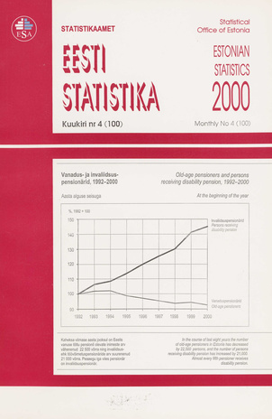 Eesti Statistika Kuukiri = Monthly Bulletin of Estonian Statistics ; 4(100) 2000-05