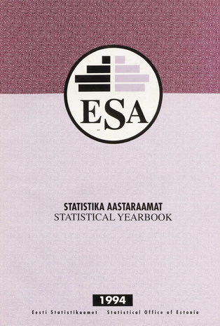 Statistika aastaraamat 1994 = Statistical yearbook 1994 ; 1994
