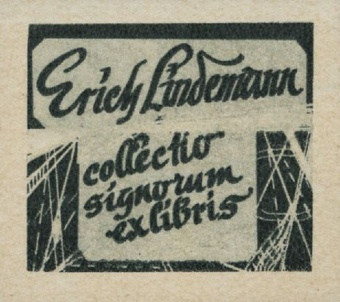Erich Lindemann collectio signorum ex libris 