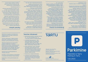 Parkimine Tartus = Парковка в Тарту = Parking in Tartu 1.02.2023 