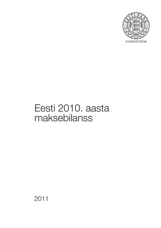Eesti 2010. aasta maksebilanss