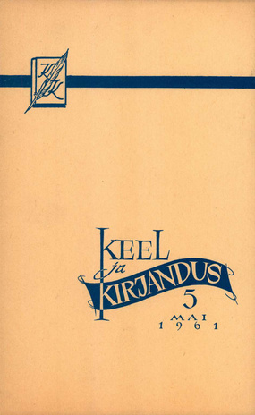 Keel ja Kirjandus ; 5 1961-05