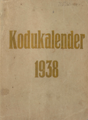 Kodukalender ... ; 1938