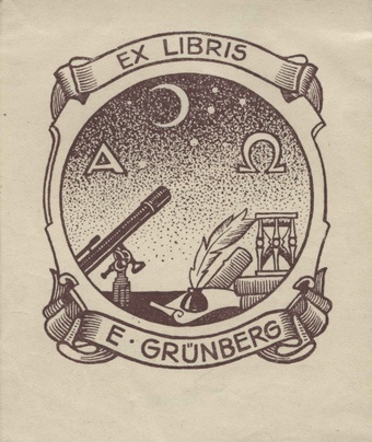 Ex libris E. Grünberg 