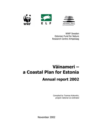 Väinameri - a coatal plan for Estonia : annual report 2002
