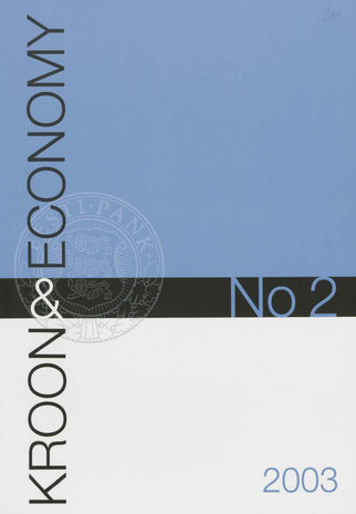 Kroon & Economy : Eesti Pank quarterly ; 2 2003