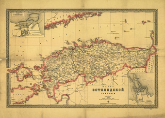 Карта Эстляндской губерний