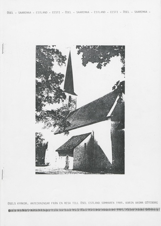 Medeltida kyrkor på Ösel, Estland : anteckningar från en resa till Ösel sommaren 1989 (med tillägg 1993) 