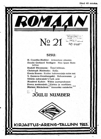 Romaan ; 21 1923