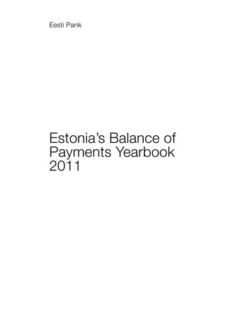 Estonian balance of payments yearbook ; 2011
