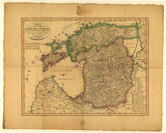 Charte von den Herzogthümern Liefland und Esthland oder den Statthalterschaften von Riga und Reval