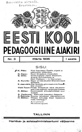 Eesti Kool ; 3 1935-03