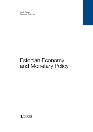 Estonian economy and monetary policy ; 2009/1
