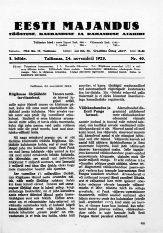 Eesti Majandus ; 40 1923-11-24