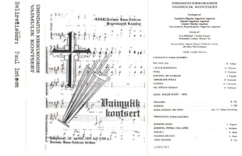Ühendatud kirikukooride vaimulik kontsert : Toronto Vana-Andrese kirikus, 20. aprillil 1991