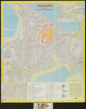 Таллин : схема городского транспорта 