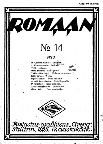 Romaan ; 14 (80) 1925-07