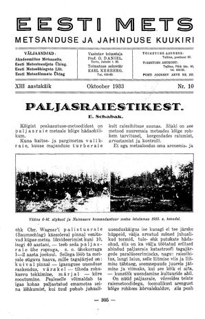 Eesti Mets ; 10 1933