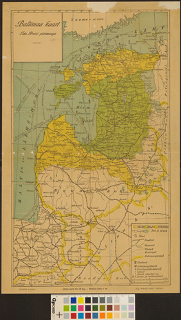 Baltimaa kaart Ida-Preisi piirimaaga