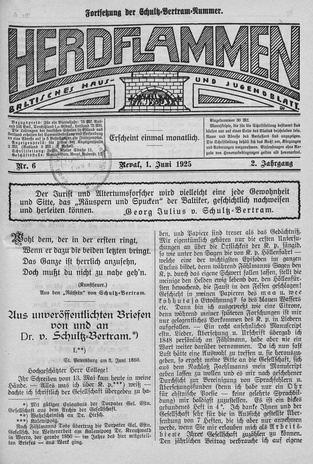 Herdflammen : Baltisches Haus- und Jugendblatt ; 6 1925-06-01