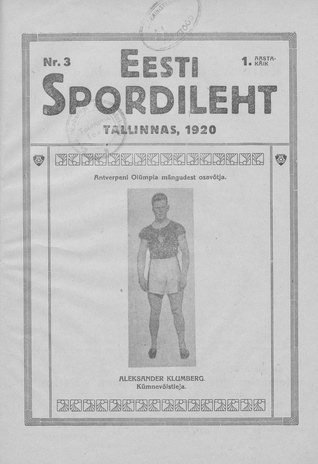 Eesti Spordileht ; 3 1920-06-12