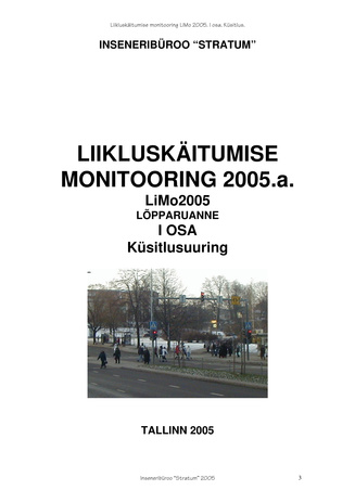 Liikluskäitumise monitooring ; 2005