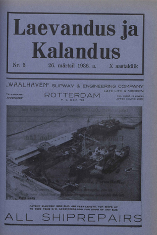 Laevandus ja Kalandus ; 3 1936-03-26