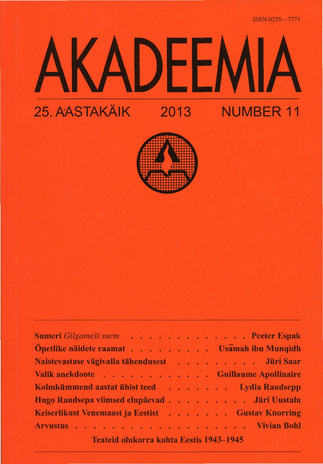 Akadeemia ; 11 (296) 2013-11