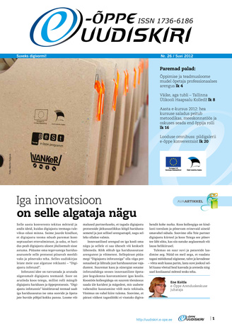 E-õppe Uudiskiri ; 26 Suvi 2012
