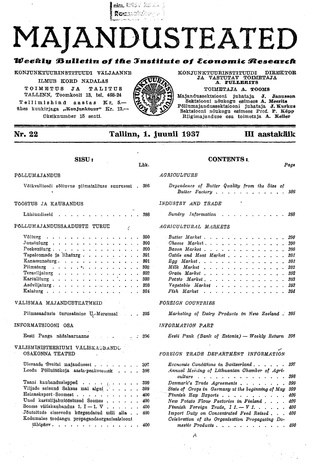 Majandusteated ; 22 1937-06-01