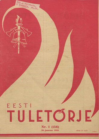 Eesti Tuletõrje : tuletõrje kuukiri ; 1 (156) 1938-01-26