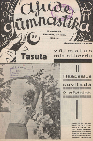 Ajude Gümnastika : ristsõnamõistatuste ajakiri ; 21 1935-05-23