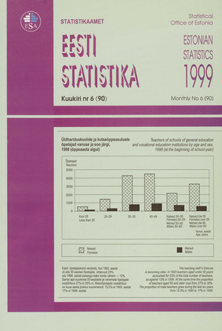 Eesti Statistika Kuukiri = Monthly Bulletin of Estonian Statistics ; 6(90) 1999-07