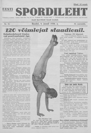 Eesti Spordileht ; 19 1930-06-06