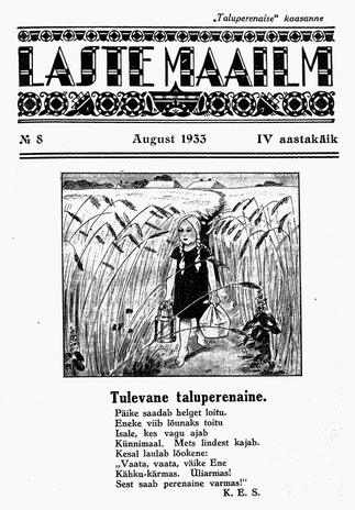 Laste Maailm : "Taluperenaise" kaasanne ; 8 1933-08
