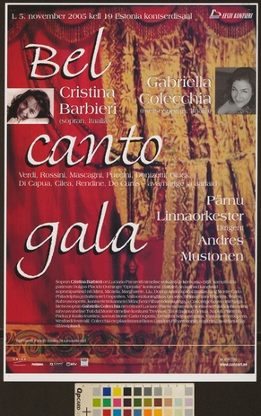 Bel canto gala : Cristina Barbieri, Gabriella Colecchia 