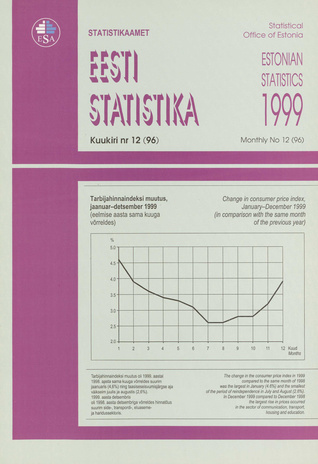 Eesti Statistika Kuukiri = Monthly Bulletin of Estonian Statistics ; 12(96) 2000-01