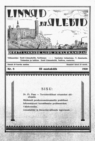 Linnad ja Alevid ; 8 1930-12