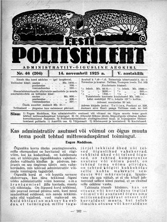 Eesti Politseileht ; 46 1925