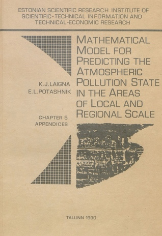 Mathematical model for predicting the athmospheric pollution state in the areas of local and regional scale. Chapter 5 App.