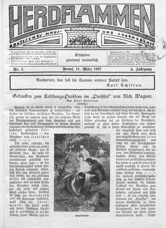 Herdflammen : Baltisches Haus- und Jugendblatt ; 5 1927-03-11