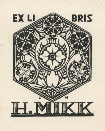 Ex libris H. Mikk 