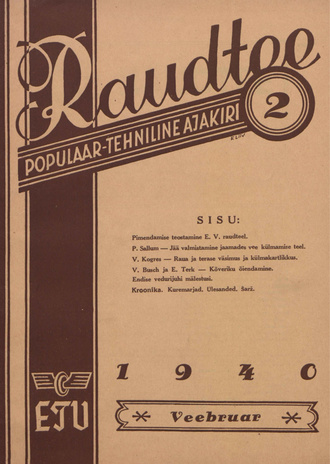 Raudtee : populaar-tehniline ajakiri ; 2 1940-02