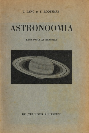 Astronoomia XI klassile