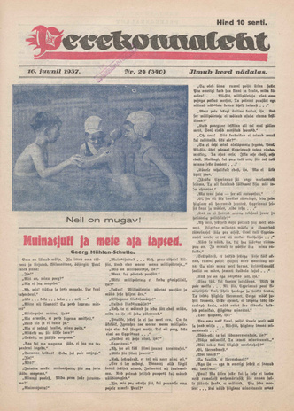 Perekonnaleht : mitmesuguse sisuga ajaviiteajakiri ; 24 (340) 1937-06-16