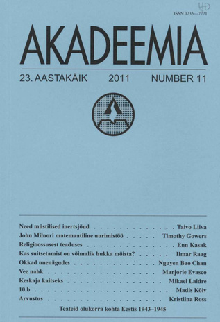 Akadeemia ; 11 (272) 2011-11