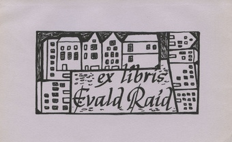 Ex libris Evald Raid 