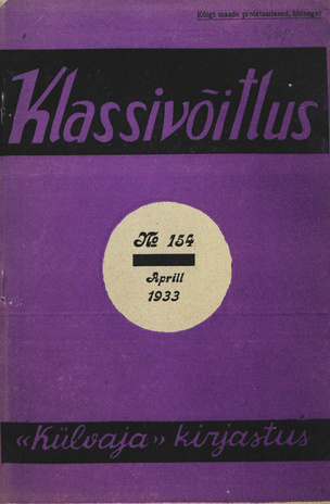 Klassivõitlus ; 154 1933-04