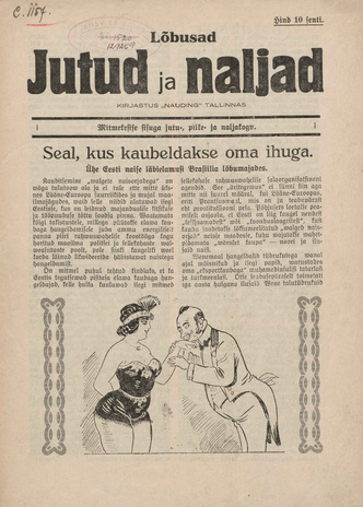 Lõbusad Jutud ja Naljad : mitmekesise sisuga jutu-, pilke- ja naljakogu ; 1 1931-01