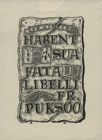 Ex libris Fr. Puksoo 